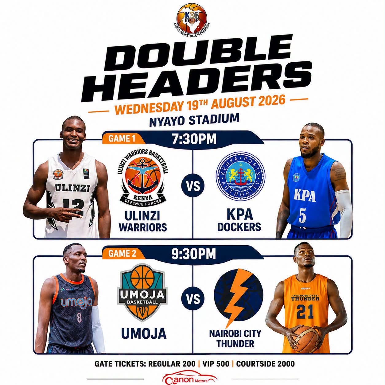 KBF DOUBLE HEADER